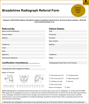 CBCT Referral Form